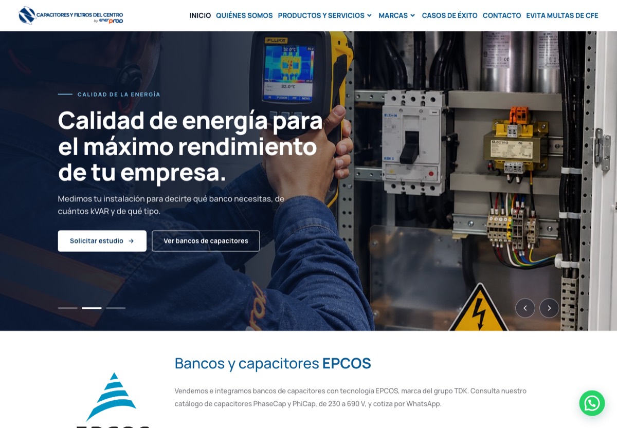 Sitio web de Bancos de capacitores