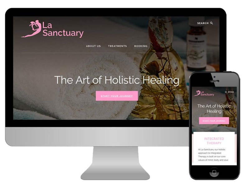Diseño web responsivo en computadora