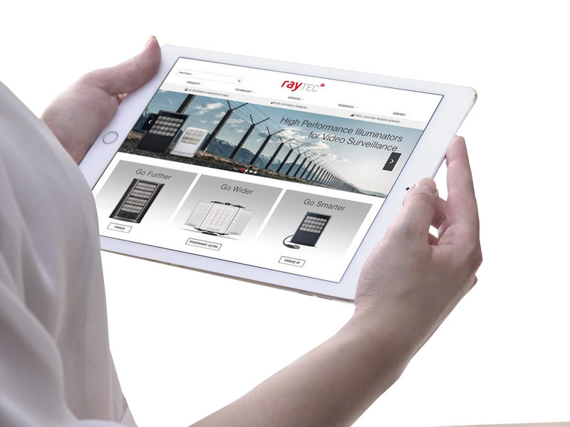 Página web en tablet